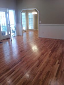 unfinished hardwood floor