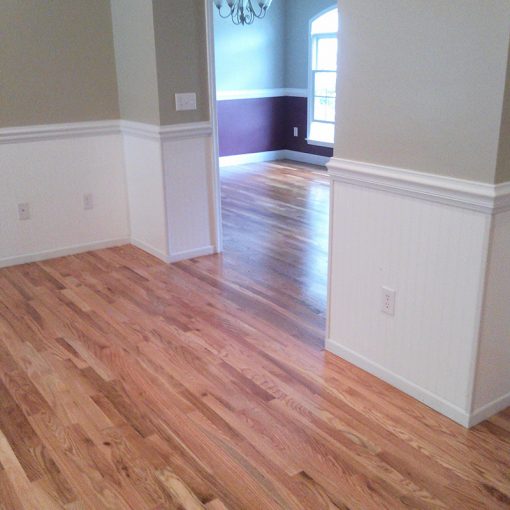 unfinished hardwood floor